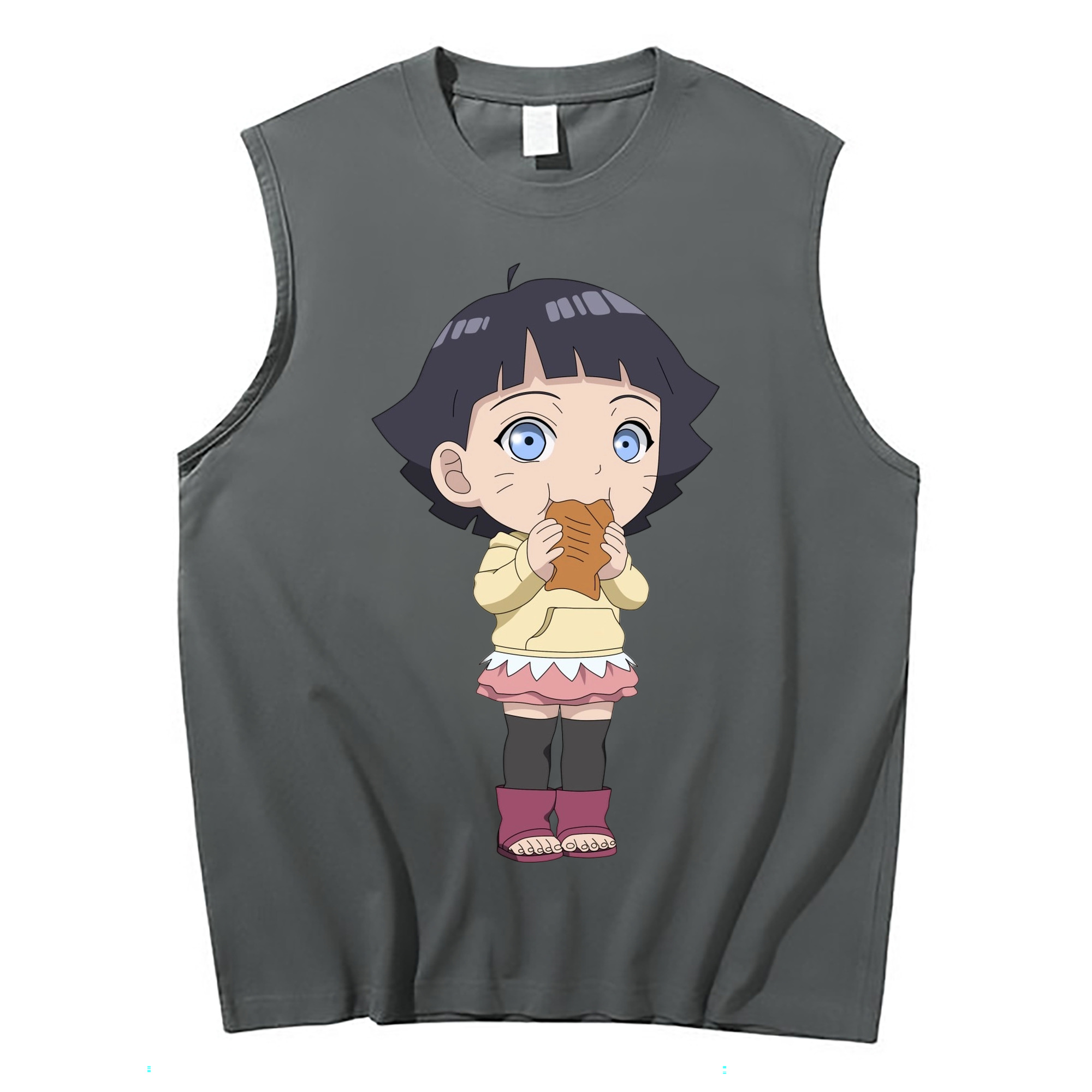 （画像用） NARUTO -ナルト- うずまき ヒマワリ Uzumaki Himawari コットン100％タンクトップ（フロントプリント）
